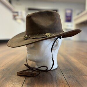 Wide Leather Cowboy/ Cowgirl Western Hat